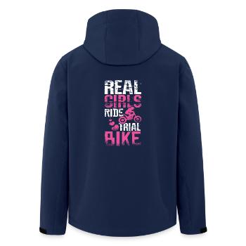 Girls ride Trial bike - Recycelte Männer Softshell-Jacke von Stanley/Stella - Navy - Hinten - AI Model Male 185 light (185cm)