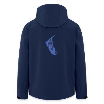 Amrum Nordsee Insel grunge - Recycelte Männer Softshell-Jacke von Stanley/Stella - Navy - Hinten - AI Model Male 185 light (185cm)