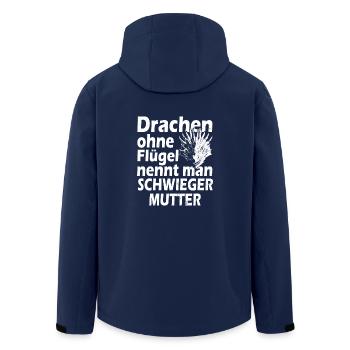 Drache schwiegermutter - Recycelte Männer Softshell-Jacke von Stanley/Stella - Navy - Hinten - AI Model Male 185 light (185cm)