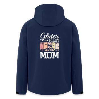 Glider Pilot Mom - Men’s Recycled Softshell Jacket by Stanley/Stella - navy - Back - AI Model Male 185 light (185cm)