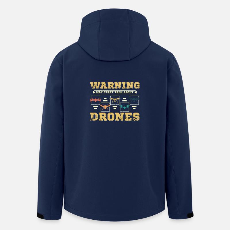 Parlez de drones - Veste softshell homme en polyester recyclé Stanley/Stella - marine