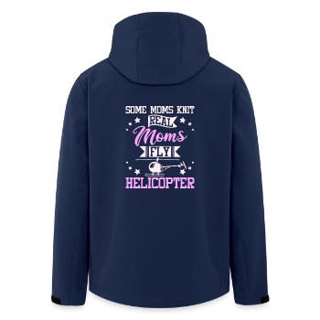 Moms fly helicopter - Men’s Recycled Softshell Jacket by Stanley/Stella - navy - Back - AI Model Male 185 light (185cm)