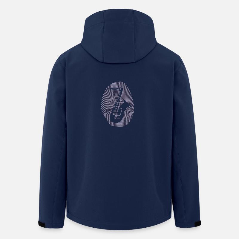 Saxofon Design - Recycelte Männer Softshell-Jacke von Stanley/Stella - Navy