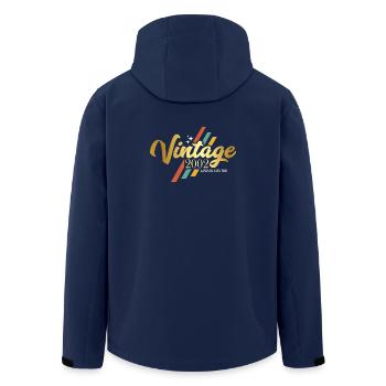 Birthday Gifts Year of Birth 2002 - Men’s Recycled Softshell Jacket by Stanley/Stella - navy - Back - AI Model Male 185 light (185cm)