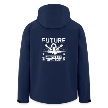 Future aircraft mechanic - Men’s Recycled Softshell Jacket by Stanley/Stella - navy - Back - AI Model Male 185 light (185cm)