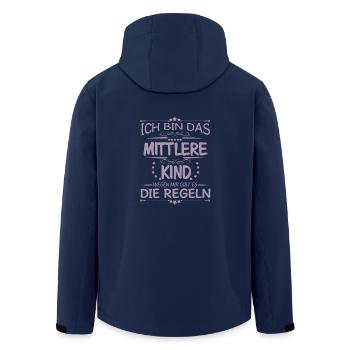 Familie Kinder mittleres Kind - Recycelte Männer Softshell-Jacke von Stanley/Stella - Navy - Hinten - AI Model Male 185 light (185cm)