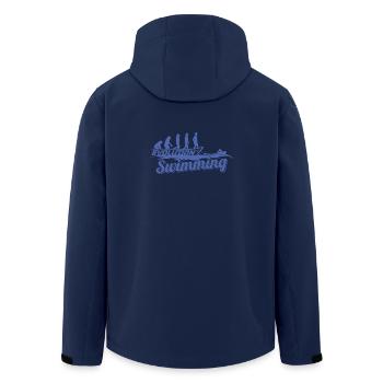 Evolution des Schwimmers der Schwimmerin - Recycelte Männer Softshell-Jacke von Stanley/Stella - Navy - Hinten - AI Model Male 185 light (185cm)
