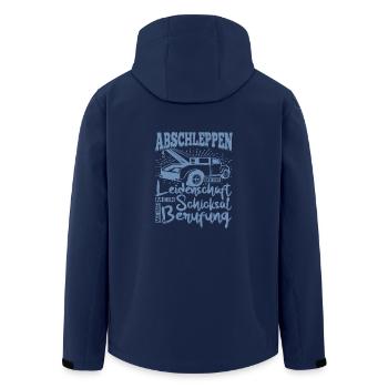 Abbschleppen Leidenschaft Schicksal - Recycelte Männer Softshell-Jacke von Stanley/Stella - Navy - Hinten - AI Model Male 185 light (185cm)