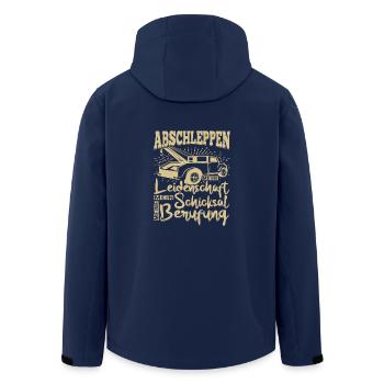 Abbschleppen Leidenschaft Schicksal - Recycelte Männer Softshell-Jacke von Stanley/Stella - Navy - Hinten - AI Model Male 185 light (185cm)