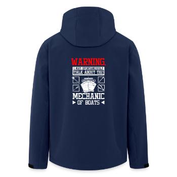 Parlez de bateau mécanique - Veste softshell homme en polyester recyclé Stanley/Stella - marine - Dos - AI Model Male 185 light (185cm)