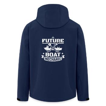 Future boat mechanic - Recycelte Männer Softshell-Jacke von Stanley/Stella - Navy - Hinten - AI Model Male 185 light (185cm)