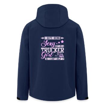 Sexy trucker girl - Men’s Recycled Softshell Jacket by Stanley/Stella - navy - Back - AI Model Male 185 light (185cm)