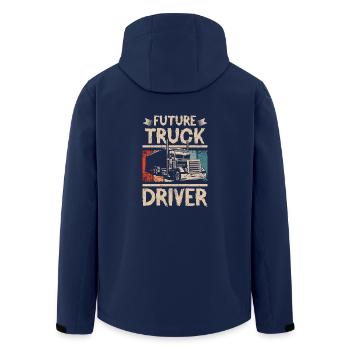 Future truck driver - Men’s Recycled Softshell Jacket by Stanley/Stella - navy - Back - AI Model Male 185 light (185cm)