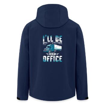 I'll be in my office truck driver - Men’s Recycled Softshell Jacket by Stanley/Stella - navy - Back - AI Model Male 185 light (185cm)