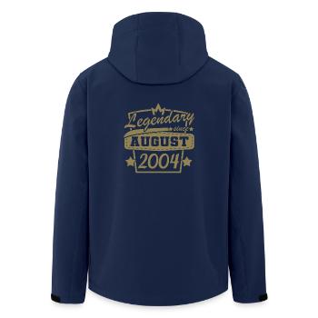 legendary since August 2004 sayings - Men’s Recycled Softshell Jacket by Stanley/Stella - navy - Back - AI Model Male 185 light (185cm)