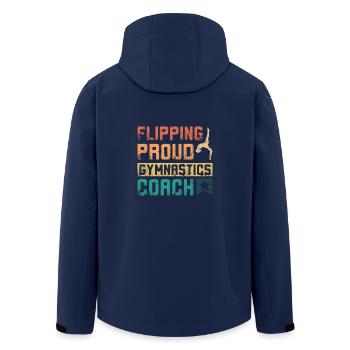 Flipping proud gymnastics coach - Recycelte Männer Softshell-Jacke von Stanley/Stella - Navy - Hinten - AI Model Male 185 light (185cm)