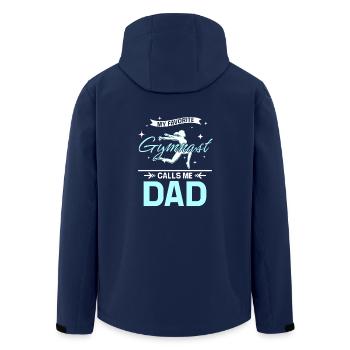 My favorite gymnast calls me dad - Recycelte Männer Softshell-Jacke von Stanley/Stella - Navy - Hinten - AI Model Male 185 light (185cm)