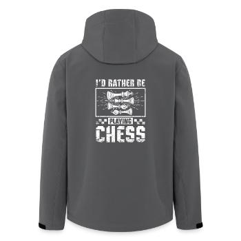 Je préfère jouer aux échecs - Veste softshell homme en polyester recyclé Stanley/Stella - charbon - Dos - AI Model Male 185 light (185cm)
