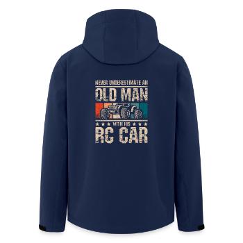 Old man with his rc car - Recycelte Männer Softshell-Jacke von Stanley/Stella - Navy - Hinten - AI Model Male 185 light (185cm)