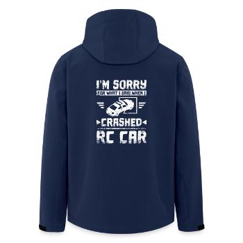 I'm sorry for what I said when I crashed my rc car - Recycelte Männer Softshell-Jacke von Stanley/Stella - Navy - Hinten - AI Model Male 185 light (185cm)