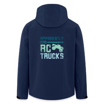 Apparently I lkie Rc trucks - Recycelte Männer Softshell-Jacke von Stanley/Stella - Navy - Hinten - AI Model Male 185 light (185cm)