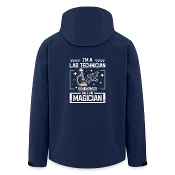 I'm a lab technician but you can call me magician - Men’s Recycled Softshell Jacket by Stanley/Stella - navy - Back - AI Model Male 185 light (185cm)
