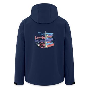 This little bookworm is 10 - Men’s Recycled Softshell Jacket by Stanley/Stella - navy - Back - AI Model Male 185 light (185cm)