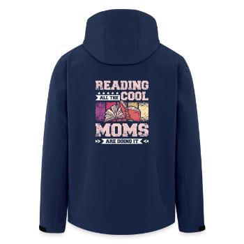 Mom mother reading books - Men’s Recycled Softshell Jacket by Stanley/Stella - navy - Back - AI Model Male 185 light (185cm)