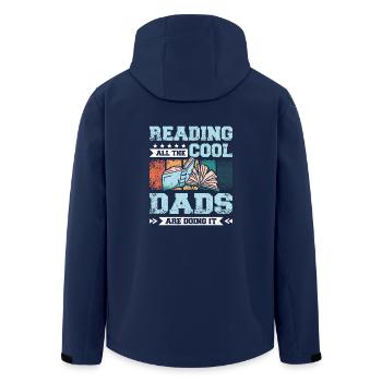 Dad fahther reading books - Men’s Recycled Softshell Jacket by Stanley/Stella - navy - Back - AI Model Male 185 light (185cm)