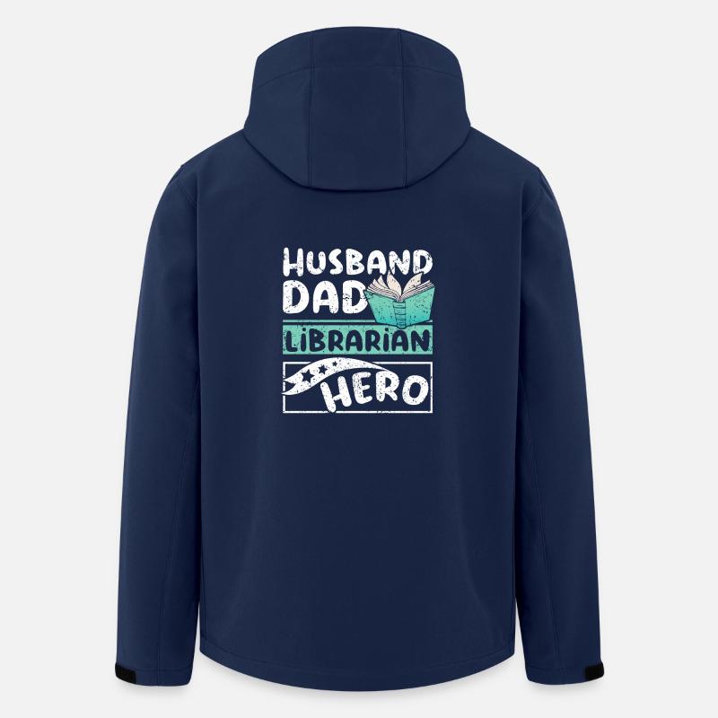 Husband dad librarian hero - Men’s Recycled Softshell Jacket by Stanley/Stella - navy