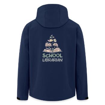 School librarian - Men’s Recycled Softshell Jacket by Stanley/Stella - navy - Back - AI Model Male 185 light (185cm)