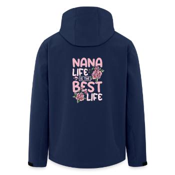 Nana life is the best life - Men’s Recycled Softshell Jacket by Stanley/Stella - navy - Back - AI Model Male 185 light (185cm)