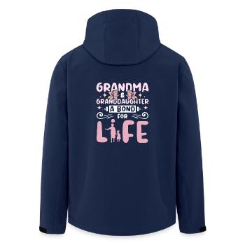 Grandma and granddaughter a bond for life - Men’s Recycled Softshell Jacket by Stanley/Stella - navy - Back - AI Model Male 185 light (185cm)