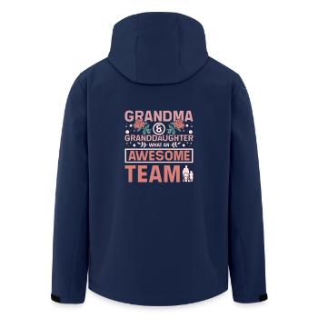 Grand-mère et petite-fille une équipe géniale - Veste softshell homme en polyester recyclé Stanley/Stella - marine - Dos - AI Model Male 185 light (185cm)