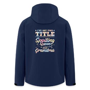 Spoiling queen and grandma - Men’s Recycled Softshell Jacket by Stanley/Stella - navy - Back - AI Model Male 185 light (185cm)