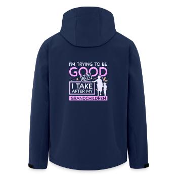 Grandma take after grandchildran - Men’s Recycled Softshell Jacket by Stanley/Stella - navy - Back - AI Model Male 185 light (185cm)