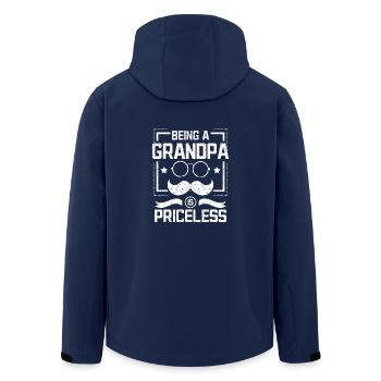 Being a grandpa is priceless - Men’s Recycled Softshell Jacket by Stanley/Stella - navy - Back - AI Model Male 185 light (185cm)