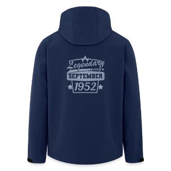 Legendary since September 1952 Retro Birthday - Men’s Recycled Softshell Jacket by Stanley/Stella - navy - Back - AI Model Male 185 light (185cm)