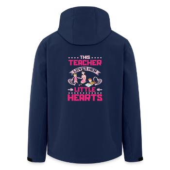 Cette enseignante aime ses petits cœurs - Veste softshell homme en polyester recyclé Stanley/Stella - marine - Dos - AI Model Male 185 light (185cm)