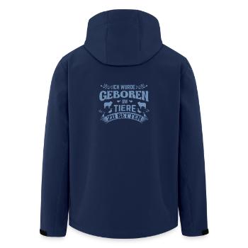 für Tierschützer und Tierfreunde - Recycelte Männer Softshell-Jacke von Stanley/Stella - Navy - Hinten - AI Model Male 185 light (185cm)