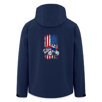 Usa american flag Monster truck 4th of july - Recycelte Männer Softshell-Jacke von Stanley/Stella - Navy - Hinten - AI Model Male 185 light (185cm)
