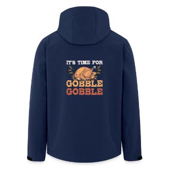 It's time for gobble gobble - Recycelte Männer Softshell-Jacke von Stanley/Stella - Navy - Hinten - AI Model Male 185 light (185cm)