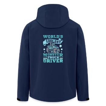 World's coolest Monster truck driver - Recycelte Männer Softshell-Jacke von Stanley/Stella - Navy - Hinten - AI Model Male 185 light (185cm)