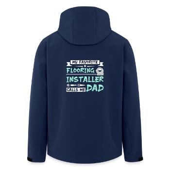 My favorite flooring installer calls me dad - Men’s Recycled Softshell Jacket by Stanley/Stella - navy - Back - AI Model Male 185 light (185cm)