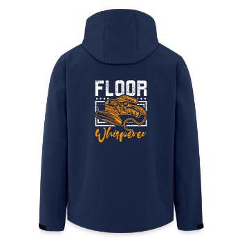 Flooring installer floor whisperer - Men’s Recycled Softshell Jacket by Stanley/Stella - navy - Back - AI Model Male 185 light (185cm)