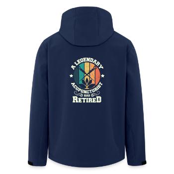 A legendary acupuncturist has retired - Men’s Recycled Softshell Jacket by Stanley/Stella - navy - Back - AI Model Male 185 light (185cm)