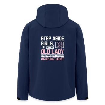Old lady shoe you how to be an acupuncturist - Men’s Recycled Softshell Jacket by Stanley/Stella - navy - Back - AI Model Male 185 light (185cm)