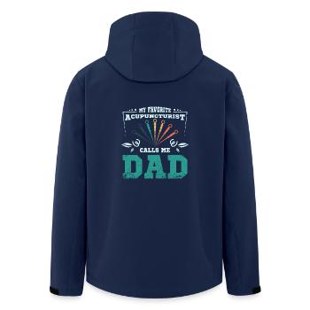 My favorite acupuncturist calls me dad - Men’s Recycled Softshell Jacket by Stanley/Stella - navy - Back - AI Model Male 185 light (185cm)