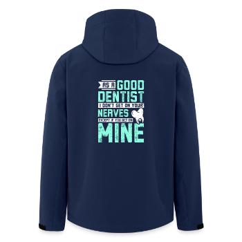 As a good dentist I don't get on your nerves - Men’s Recycled Softshell Jacket by Stanley/Stella - navy - Back - AI Model Male 185 light (185cm)