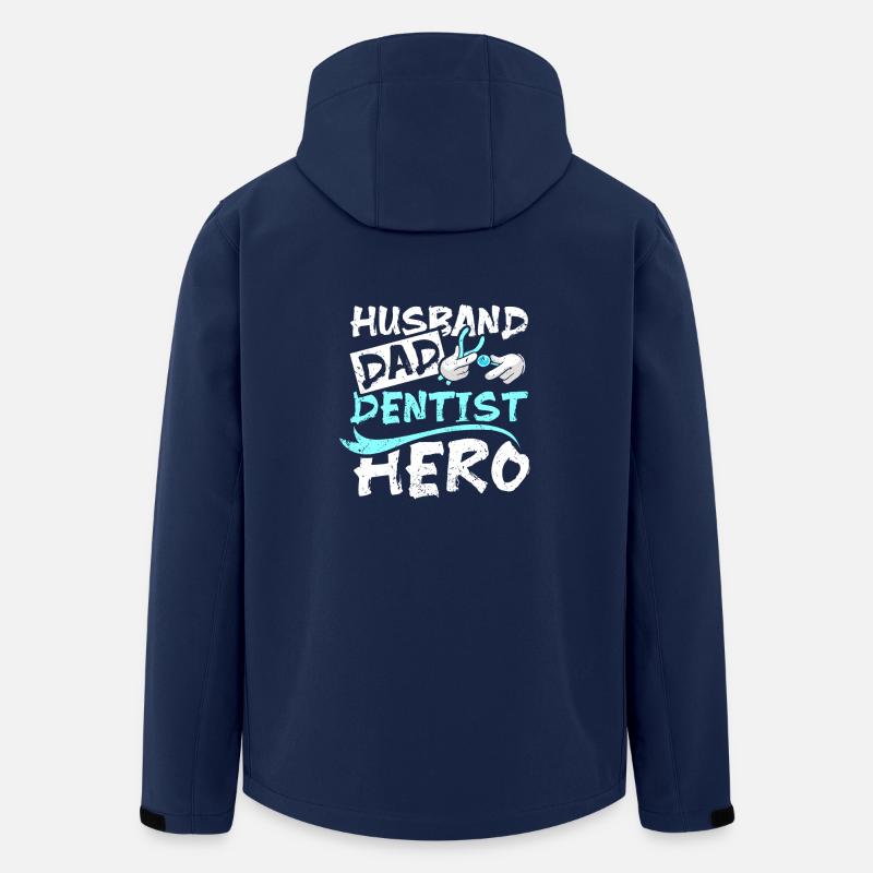 Husband dad dentist hero - Men’s Recycled Softshell Jacket by Stanley/Stella - navy